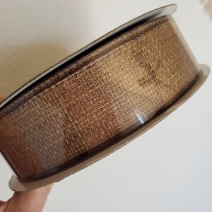 Kirkland New Spool Ribbon Tan Brown Wired Ribbon, 50 Yard Spool Premium Costco